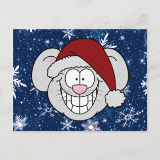 Postal Feliz Navidad Santa Ratón Gráficos Screwball