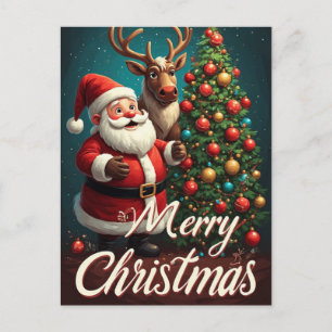 Postal Feliz Navidad Santa Saludo Navideño