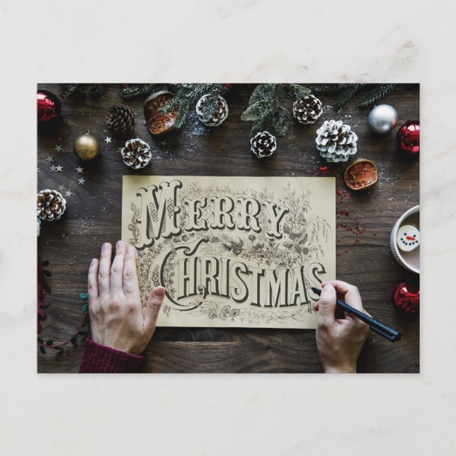 Postal Feliz Navidad Sencillo (Anverso)
