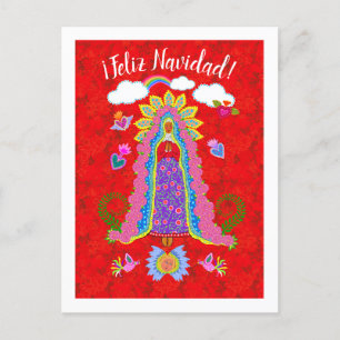 Postal Feliz Navidad Señora de Guadalupe 