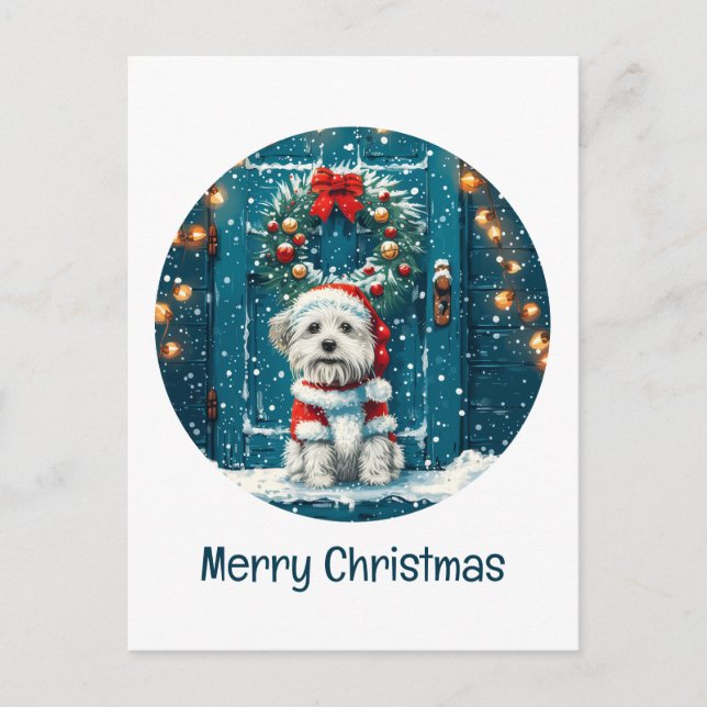 Postal Feliz Navidad Shih Tzu Dogs (Anverso)