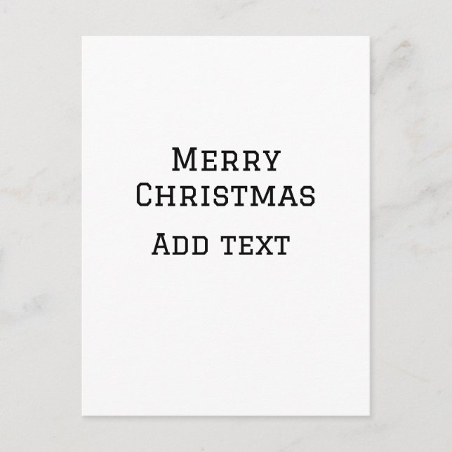 Postal Feliz Navidad simple añadir nombre mínimo para el  (Anverso)