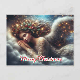 Postal Feliz Navidad Sleeping Angel