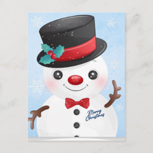 Postal Feliz Navidad Snowman