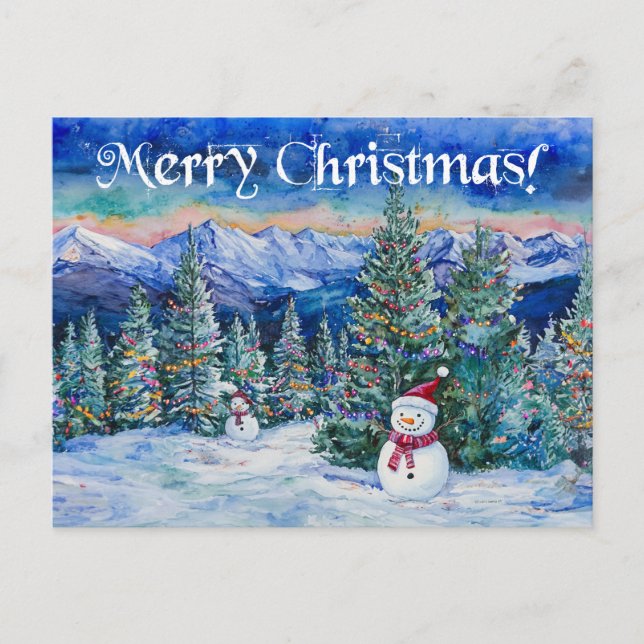 Postal Feliz Navidad Snowman - Postcard (Anverso)