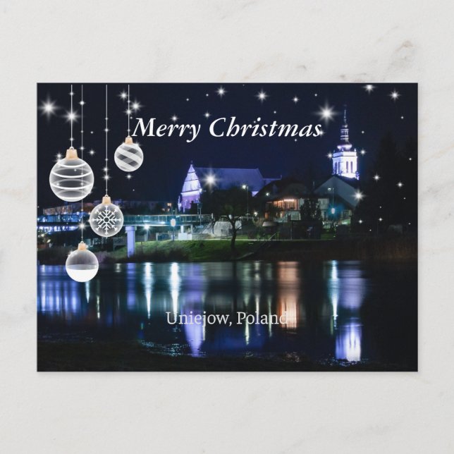 Postal Feliz Navidad - Unijow, Lodz, Polonia (Anverso)