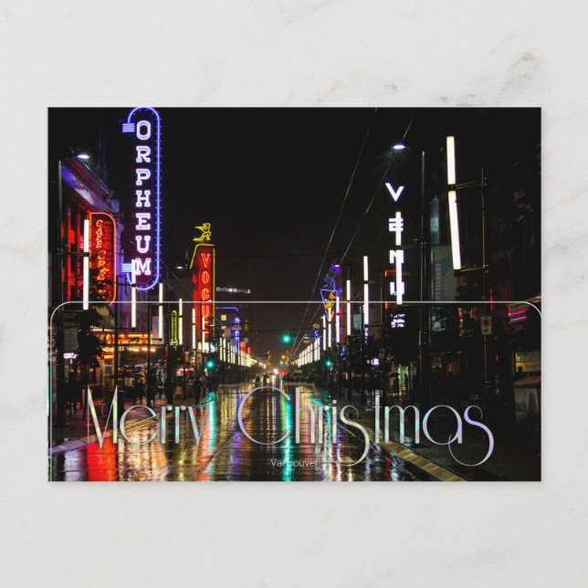 Postal Feliz Navidad, Vancouver, (Anverso)