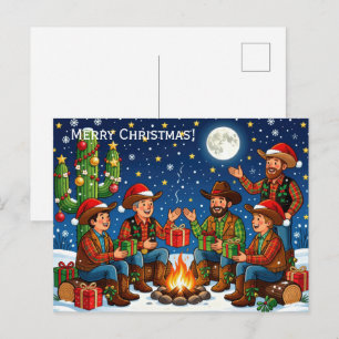 Postal Feliz Navidad Vaquero