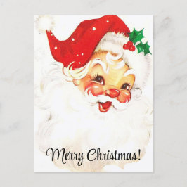Postal Feliz Navidad Vintage Santa Clause
