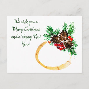Postal Feliz Navidad y Año Nuevo personalizado
