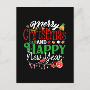 Postal Feliz Navidad y Feliz Año Nuevo