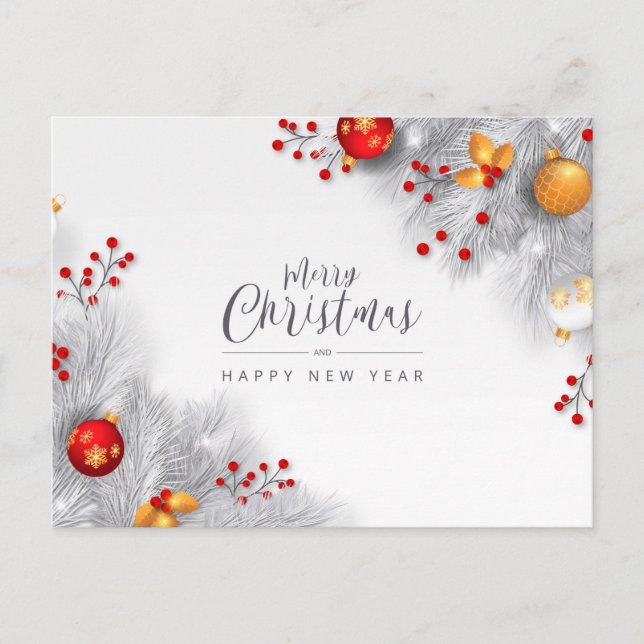 Postal Feliz Navidad y Feliz Año Nuevo (Anverso)