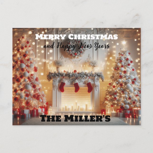 Postal Feliz Navidad y feliz año nuevo (Anverso)