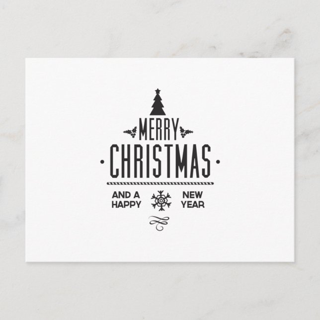 Postal Feliz Navidad y Feliz Año Nuevo (Anverso)