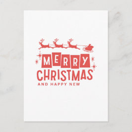 Postal Feliz Navidad y feliz año nuevo