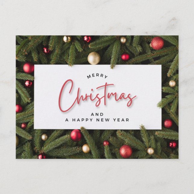 Postal Feliz Navidad y Feliz Año Nuevo (Anverso)