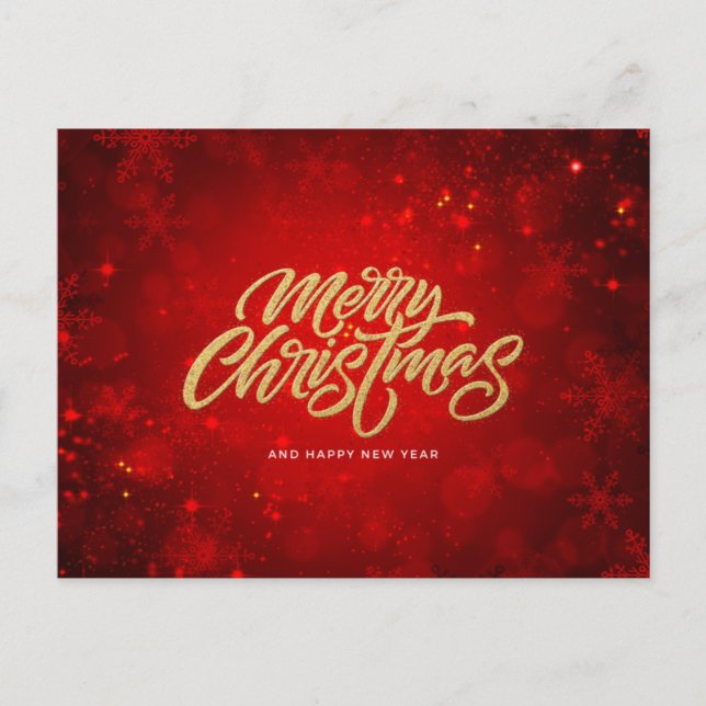 Postal Feliz Navidad y Feliz Año Nuevo (Anverso)