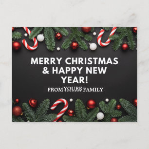 Postal Feliz Navidad y Feliz Año Nuevo