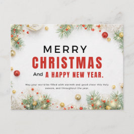 Postal Feliz Navidad y Feliz Año Nuevo
