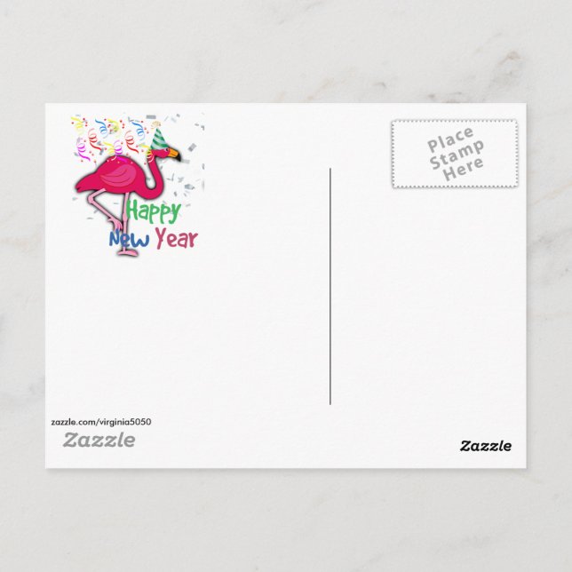 Postal Feliz Navidad y feliz año nuevo en Florida (Reverso)