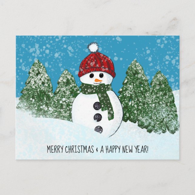 Postal Feliz Navidad y feliz año nuevo para los hombres d (Anverso)