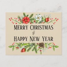 Postal Feliz Navidad y feliz año nuevo personalizado