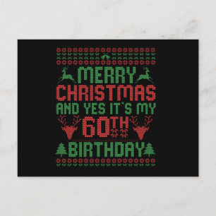 Postal Feliz Navidad Y Sí Es Mi Regalo De Cumpleaños 60