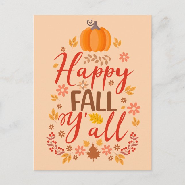 Postal Feliz otoño a todos (Anverso)