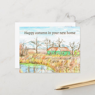 Postal Feliz Otoño En El Nuevo Hogar Inmobiliario