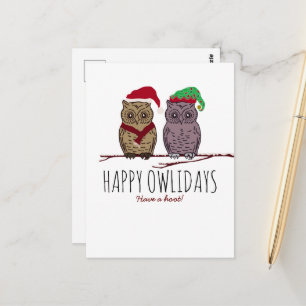 Postal Feliz Owlidays, Festivo