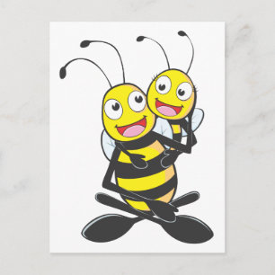 Postal Feliz padre y hija Bee