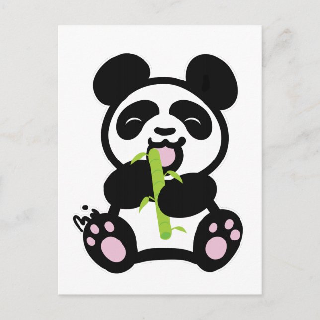 Postal Feliz Panda (Anverso)