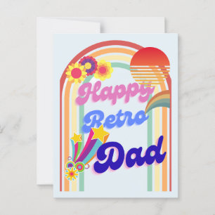 Postal Feliz papá retro