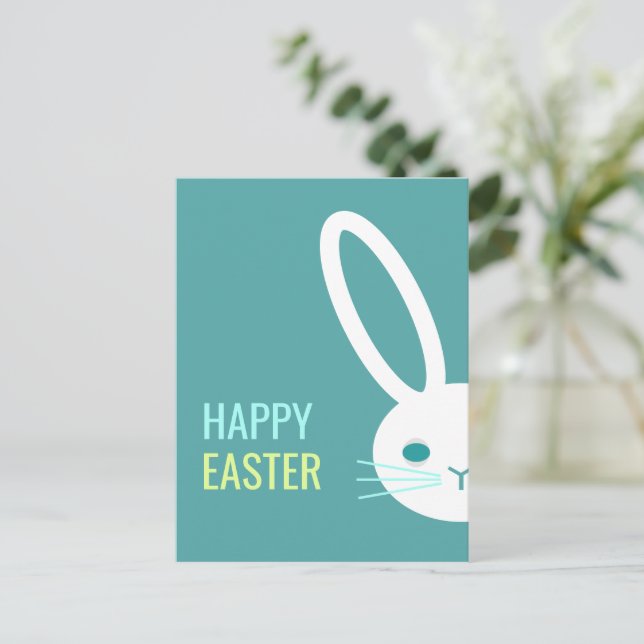 Postal Feliz Pascua  (Anverso de pie)