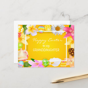 Postal Feliz Pascua a mi nieta