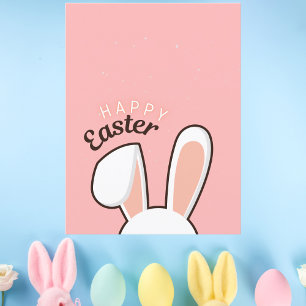 Postal Feliz Pascua Bungalow Ears Pink