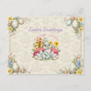Postal Feliz Pascua Conejito Lindo