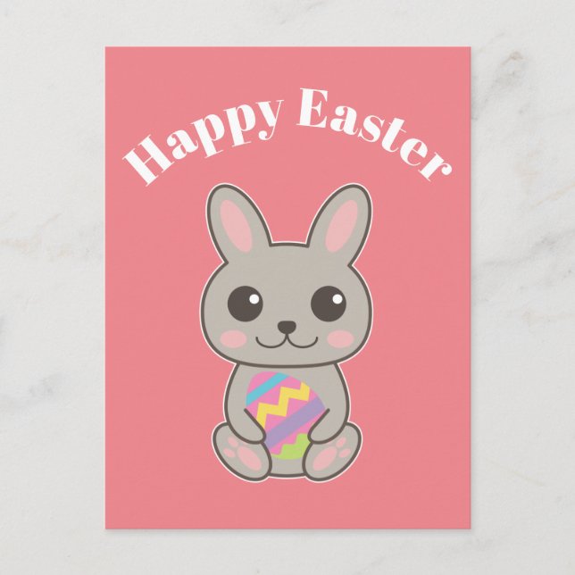 Postal Feliz Pascua Conejito Lindo (Anverso)