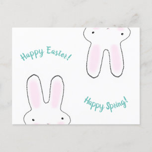 Postal Feliz Pascua Feliz Primavera lindo conejito divert