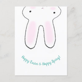 Postal Feliz Pascua Feliz Primavera Pascua Bunny lindo