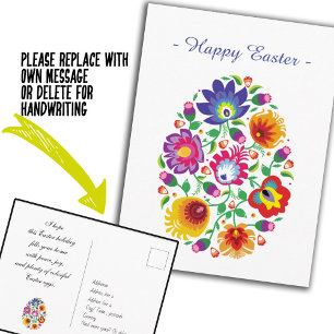 Postal 😍 Feliz Pascua (folclore) personalizable