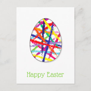 Postal Feliz Pascua Huevo Mínimo