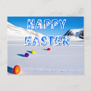 Postal Feliz Pascua nevada