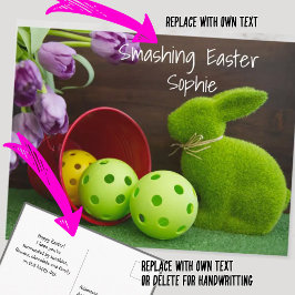 Postal Feliz Pascua para el jugador de Pickleballer, enca