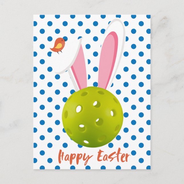 Postal Feliz Pascua para el jugador de Pickleballer, lind (Anverso)