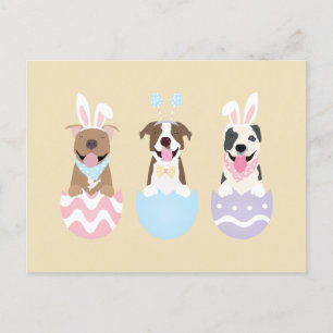 Postal Feliz Pascua: Perros Terribles de Toro Americano