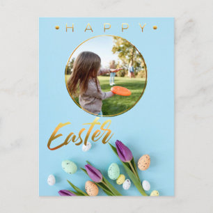 Postal Feliz Pascua Tu foto Personalizada