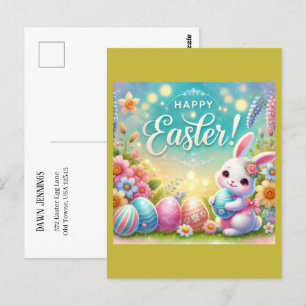 Postal "Feliz Pascua: Un día de amor y risa"