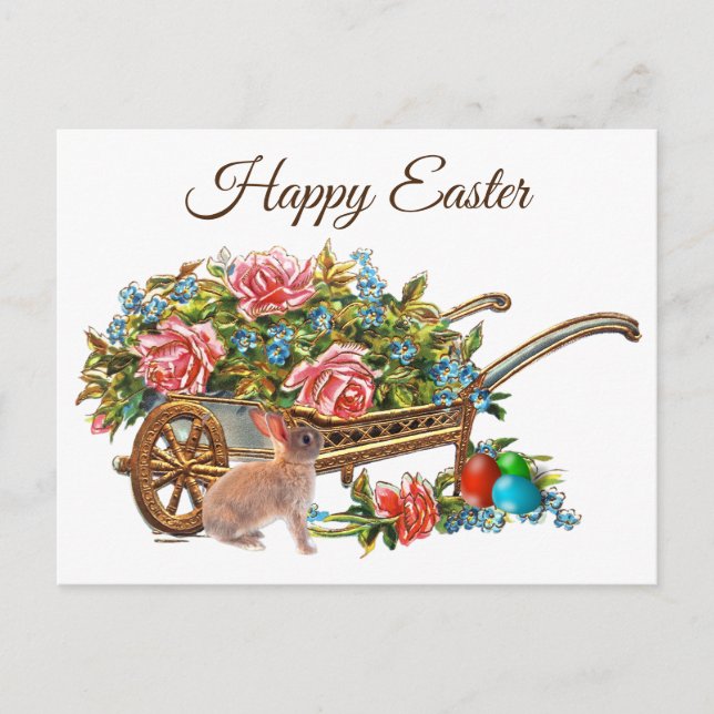 Postal Feliz Pascua Vintage (Anverso)