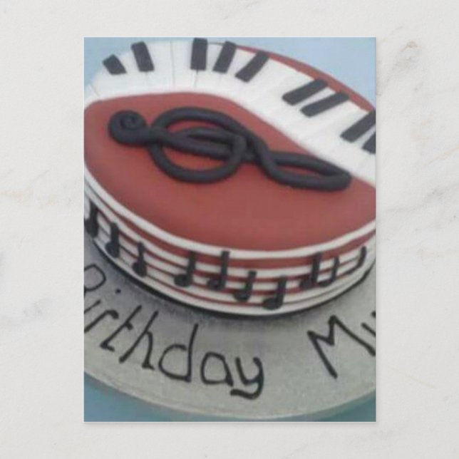 Postal Feliz pastel de mamá de cumpleaños (Anverso)